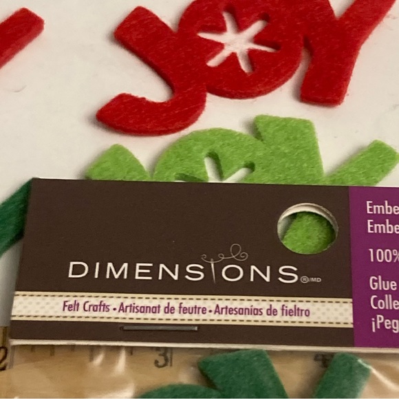 Dimensions Red Green Christmas Joy Scrapbook Card Making Embellishments 60ct - Picture 8 of 14